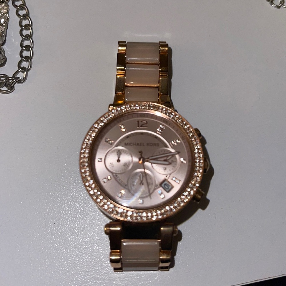 Rose gold Michael Kors watch